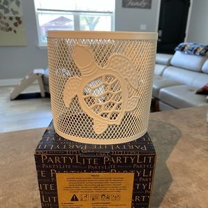 Partylite Mesh sea turtle jar/3 wick candle holder